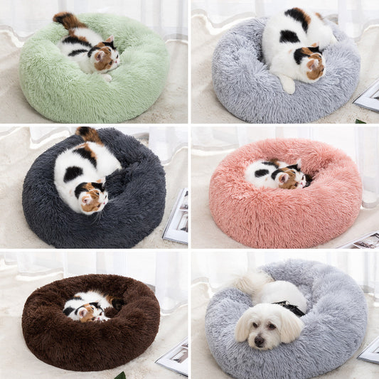 Pet Bed with Comfy Soft Plush Filling - Perfect Holiday Gift for your Small-Large Sized Pet - Indoor Cats and Kittens too